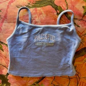 pacsun teal purple blue cotton camisole tank / crop top